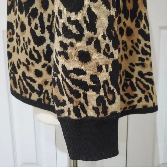 Calvin Klein animal print high low sweater size L - Picture 6 of 11
